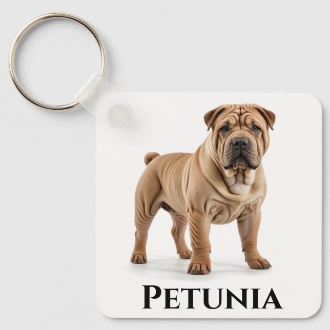 Chaveiro Shar-Pei Personalizado (Frente)