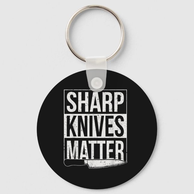 Chaveiro Sharp Knives , Cook Funny Culinário Chef Engraçado (Frente)