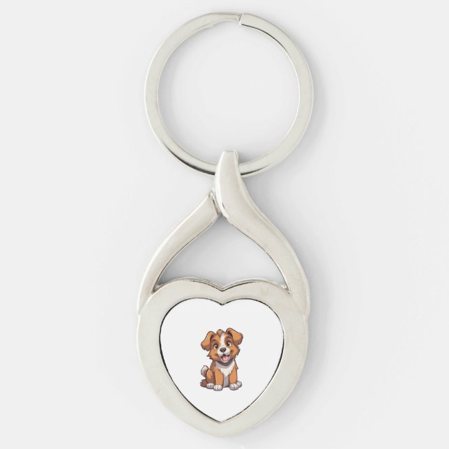 Chaveiro Shepherd Puppy australiano Kawaii (Frente)