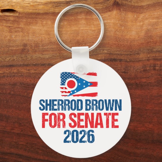 Chaveiro Sherrod Brown for Senate 2026 Election Ohio Flag (Frente)
