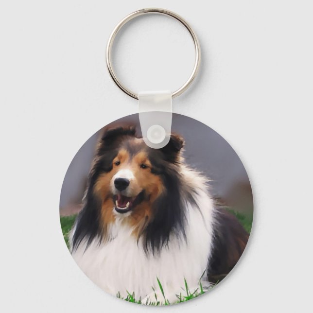 Chaveiro Shetland Sheepdog Sheltie Gifs (Frente)