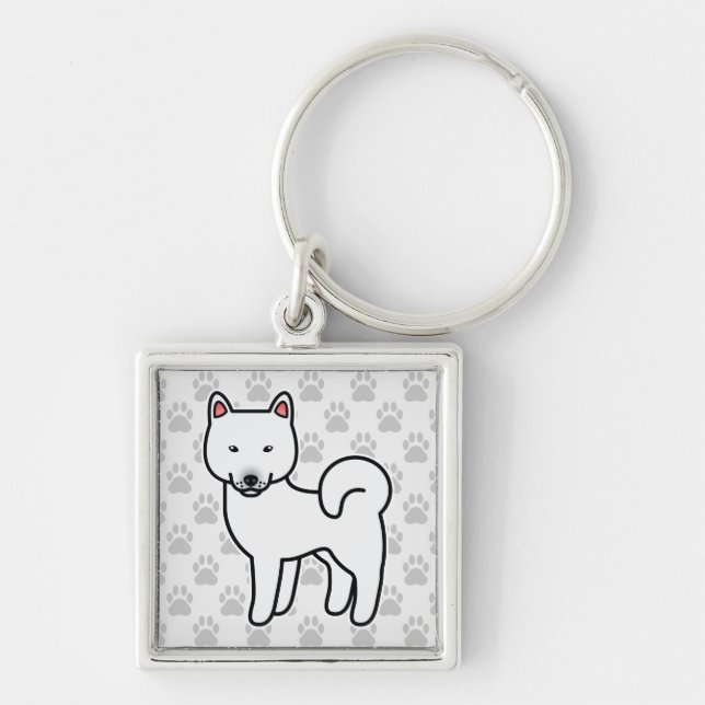 Chaveiro Shiba Inu Branco (Frente)