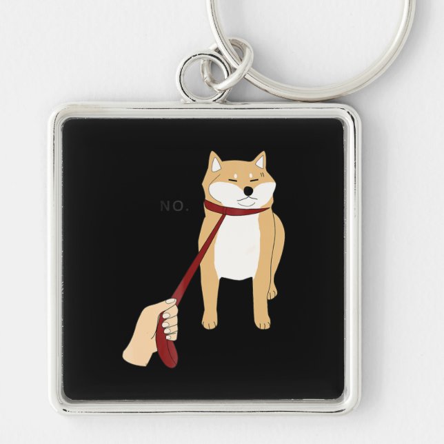 Chaveiro Shiba inu | design engraçada para cães não (Frente)