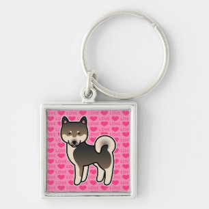 Chaveiro Shiba Inu Sesame Love Hearts