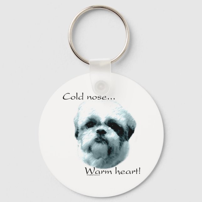 Chaveiro Shih Tzu Cold Nose, Coração Quente (Frente)