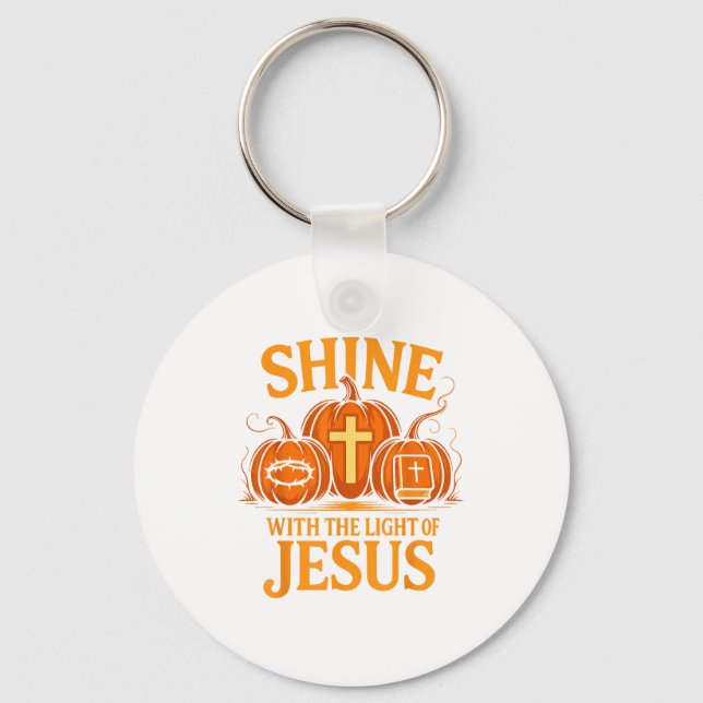 Chaveiro Shine With The Light Of Jesus Christian Halloween  (Frente)