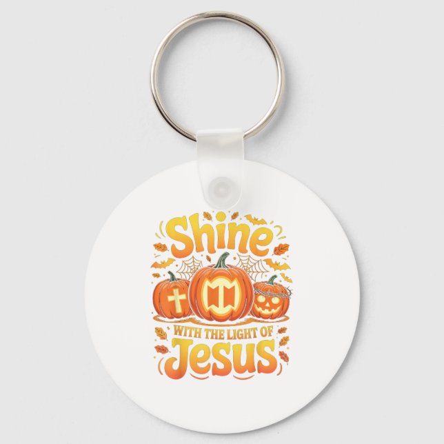 Chaveiro Shine With The Light Of Jesus Christian Halloween  (Frente)