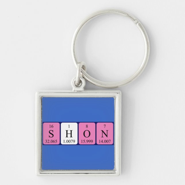 Chaveiro Shon periódica mesa name keyring (Frente)
