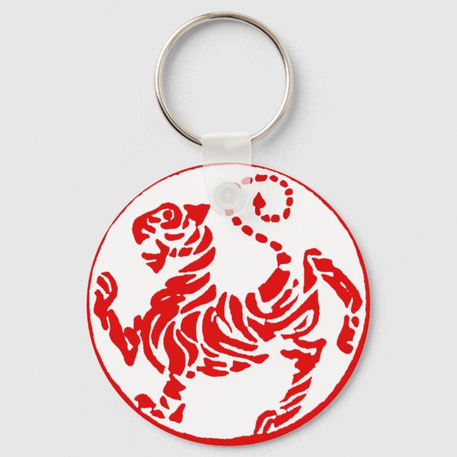 Chaveiro Shotokan Red Ascensão Sun Tiger Japonês Karate (Frente)