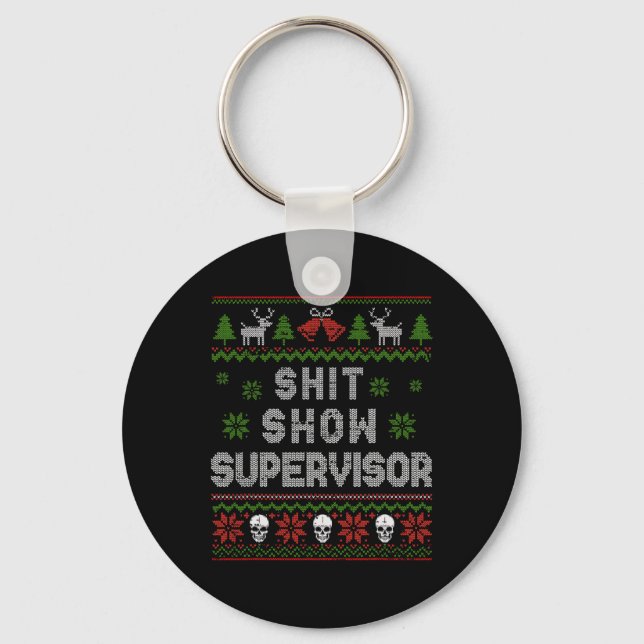 Chaveiro -show Supervisor Natal Sweater Engraçado Ugly Xmas (Frente)