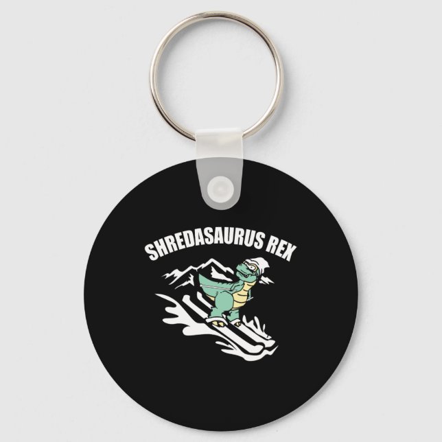 Chaveiro Shredasaurus Rex Esqui Dinossauro Crianças Esqui D (Frente)