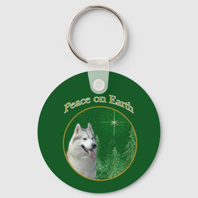 Chaveiro Siberian Husky Peace (Frente)