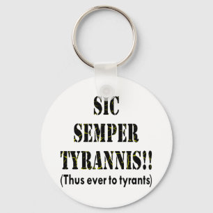 Chaveiro Sic Semper Tyrannis Latino: Assim, Nunca Para Tira