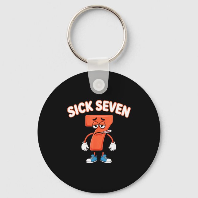 Chaveiro Sick Seven Meme Tee Six Seven Fun Wordplay  (Frente)