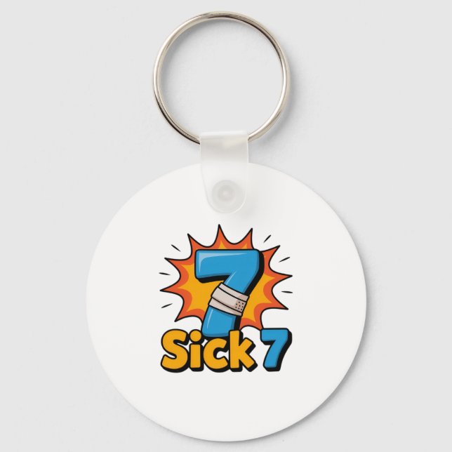 Chaveiro Sick Seven Meme Tee Six Seven Fun Wordplay  (Frente)