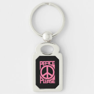 Chaveiro Siga a Paz Letra Rosa
