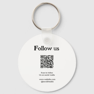 Chaveiro Siga-nos nas redes sociais, digitalize o código QR