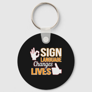 Chaveiro Sign Language Changes Livres ASL Interpreter Deaf 