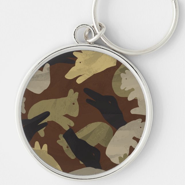 Chaveiro Silhouette Animal Camouflage Brown (Frente)