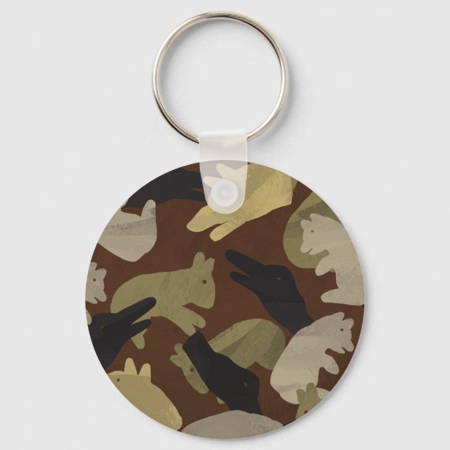 Chaveiro Silhouette Animal Camouflage Brown (Frente)