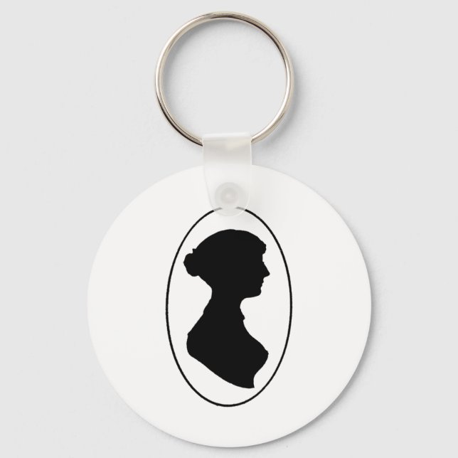 Chaveiro Silhouette de Jane Austen (Frente)