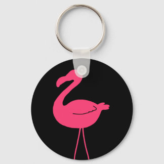Chaveiro Silhouette Flamingo Rosa