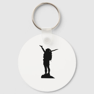 Chaveiro Silhouette, menina das montanhas subindo