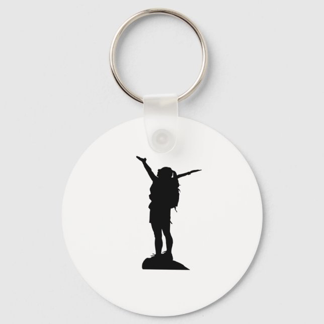 Chaveiro Silhouette, menina das montanhas subindo (Frente)