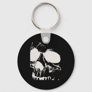 Chaveiro Silhueta de Caveira Arte Gráfica Rock Grunge Hall