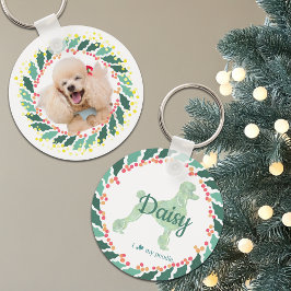 Chaveiro Silhueta de Poodle de Casa Personalizada e Chaveir