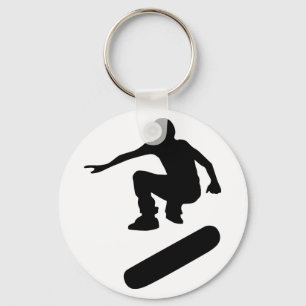 Chaveiro silhueta de skateboard