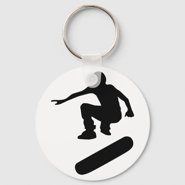 Chaveiro silhueta de skateboard (Frente)