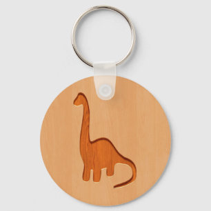Chaveiro Silhueta do dinossauro gravada no design de