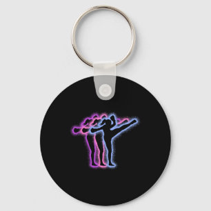Chaveiro Silhuetas de Artes Marciais Muay Thai Meninas Kick