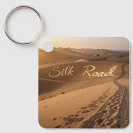 Chaveiro Silk Road Desert Landscape Typography Art