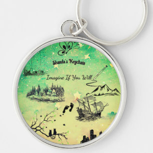 Chaveiro Silouettes Surreais 'Imagine Se'