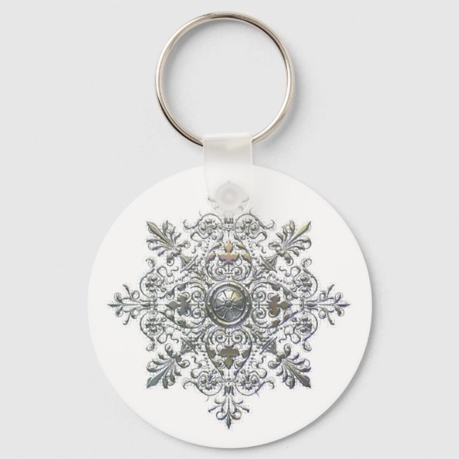 Chaveiro Silver Snowflake (Frente)