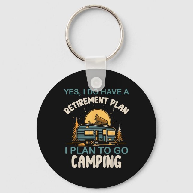 Chaveiro Sim, eu tenho plano de aposentadoria Camping Campe (Frente)