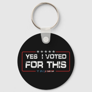 Chaveiro Sim, eu votei neste Trump - E patriótico político