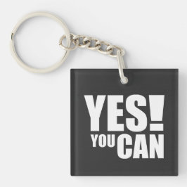 Chaveiro SIM, VOCÊ PODE - Design de Cotação Positiva Motiva