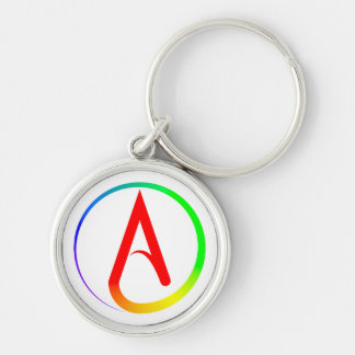 Chaveiro Símbolo Ateu Arco-íris