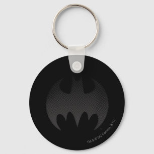 Chaveiro Símbolo Batman   Logotipo preto e branco esmaecid