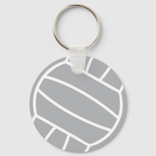 Chaveiro símbolo cinzento do logotipo da bola do voleibol