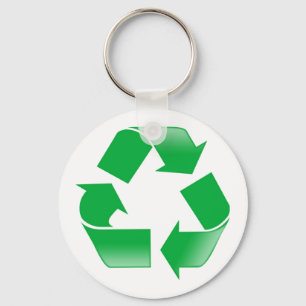Chaveiro Símbolo Clássico de Reciclagem de Reciclagem