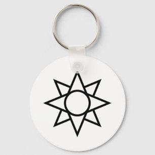 Chaveiro Símbolo da estrela de Ishtar simplificado
