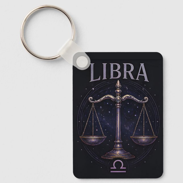 Chaveiro Símbolo de Astronomia Celeste Zodíaco Libra Balanç (Frente)