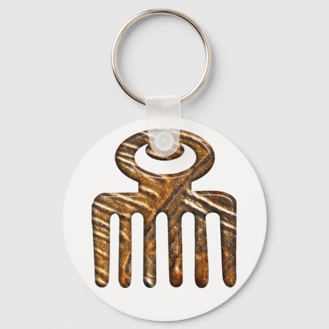 Chaveiro Símbolo de beleza de Adinkra africano. (Frente)