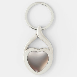 Chaveiro Símbolo de Coração em Estilo 3D Dourado