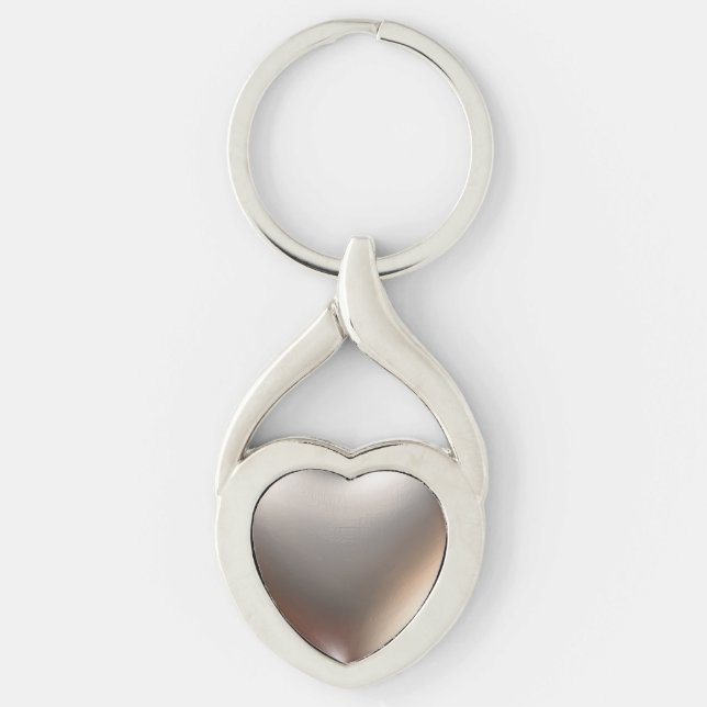Chaveiro Símbolo de Coração em Estilo 3D Dourado (Frente)