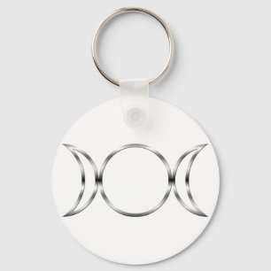 Chaveiro Símbolo de Deusa Tripla do Pagan Falln